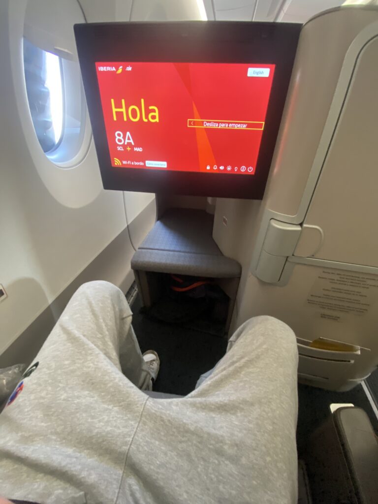 Asiento de clase ejecutiva en Iberia (Airbus A350-900)